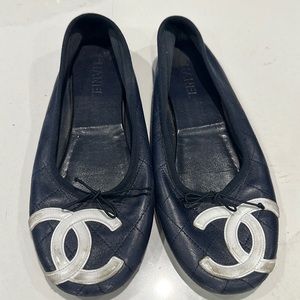 Chanel CC Quilted Flats